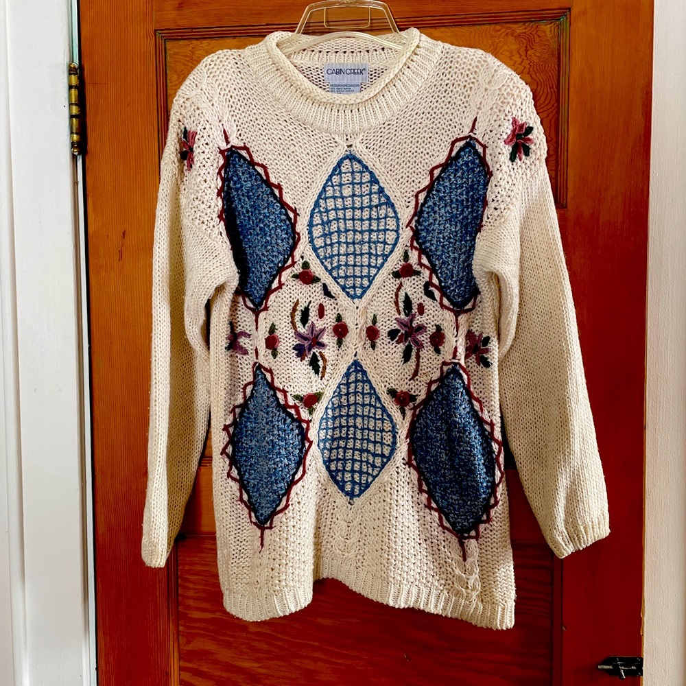 Vtg Cabin Creek Sweater Sz M